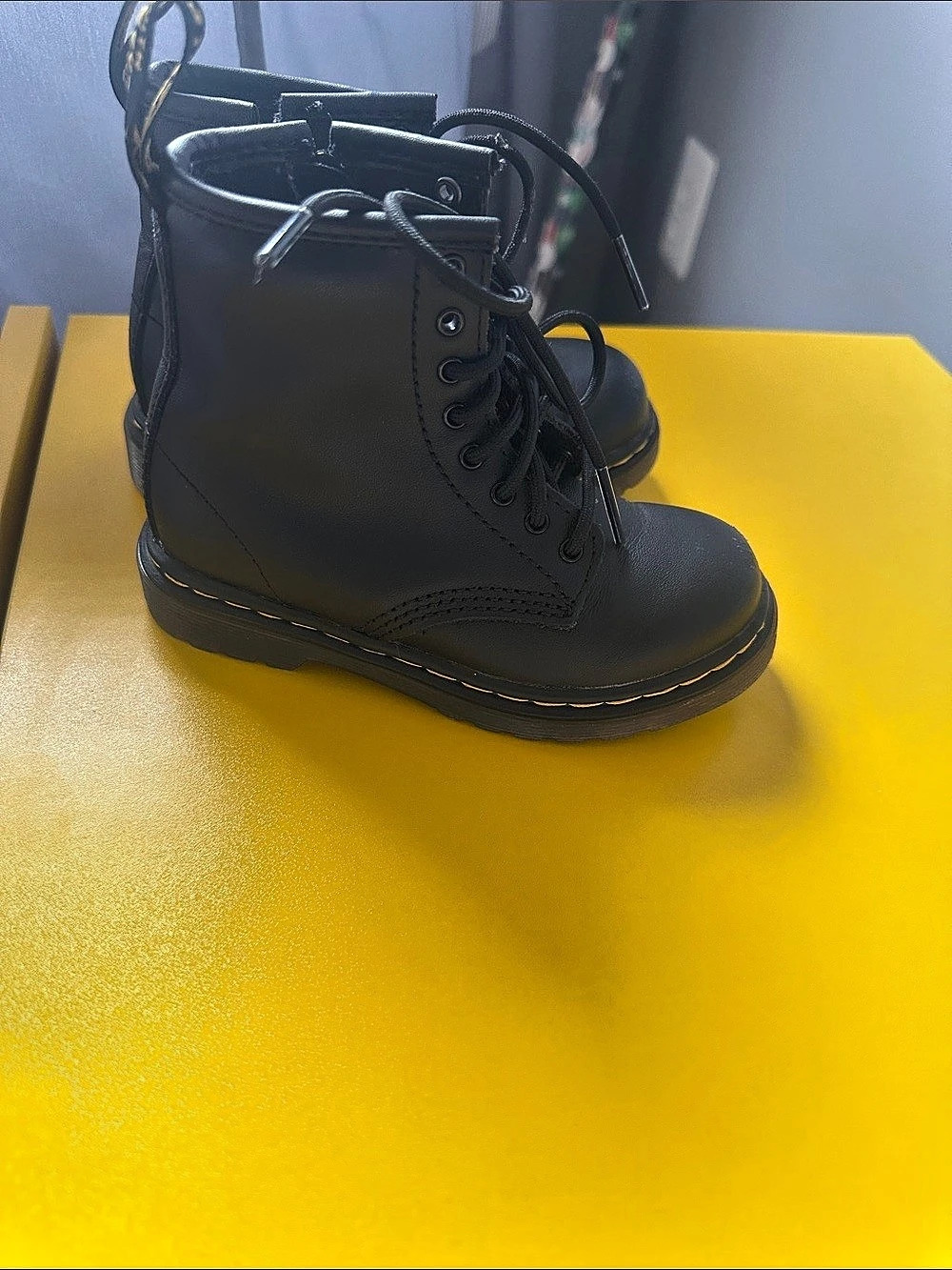 Dr. Martens 1460 Leather Combat Boots in Black
